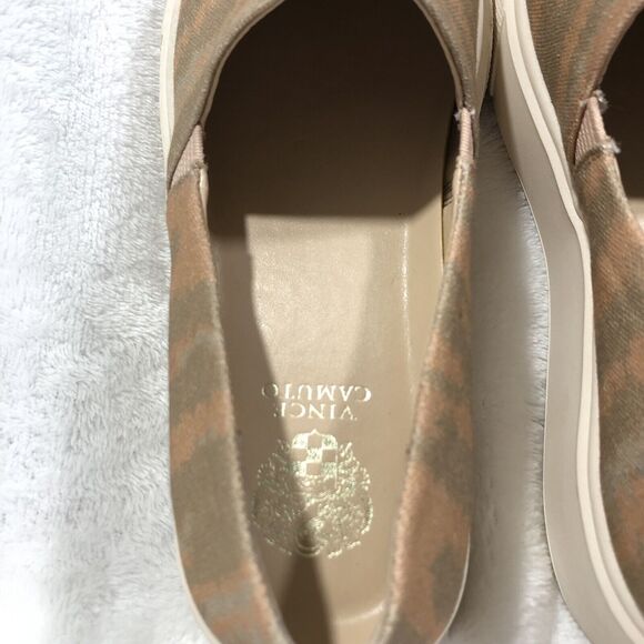 Vince Camuto Abbinna Canvas Platform Sneaker Shoes Muted Beige Tie Dye Size 8 M - Picture 5 of 12